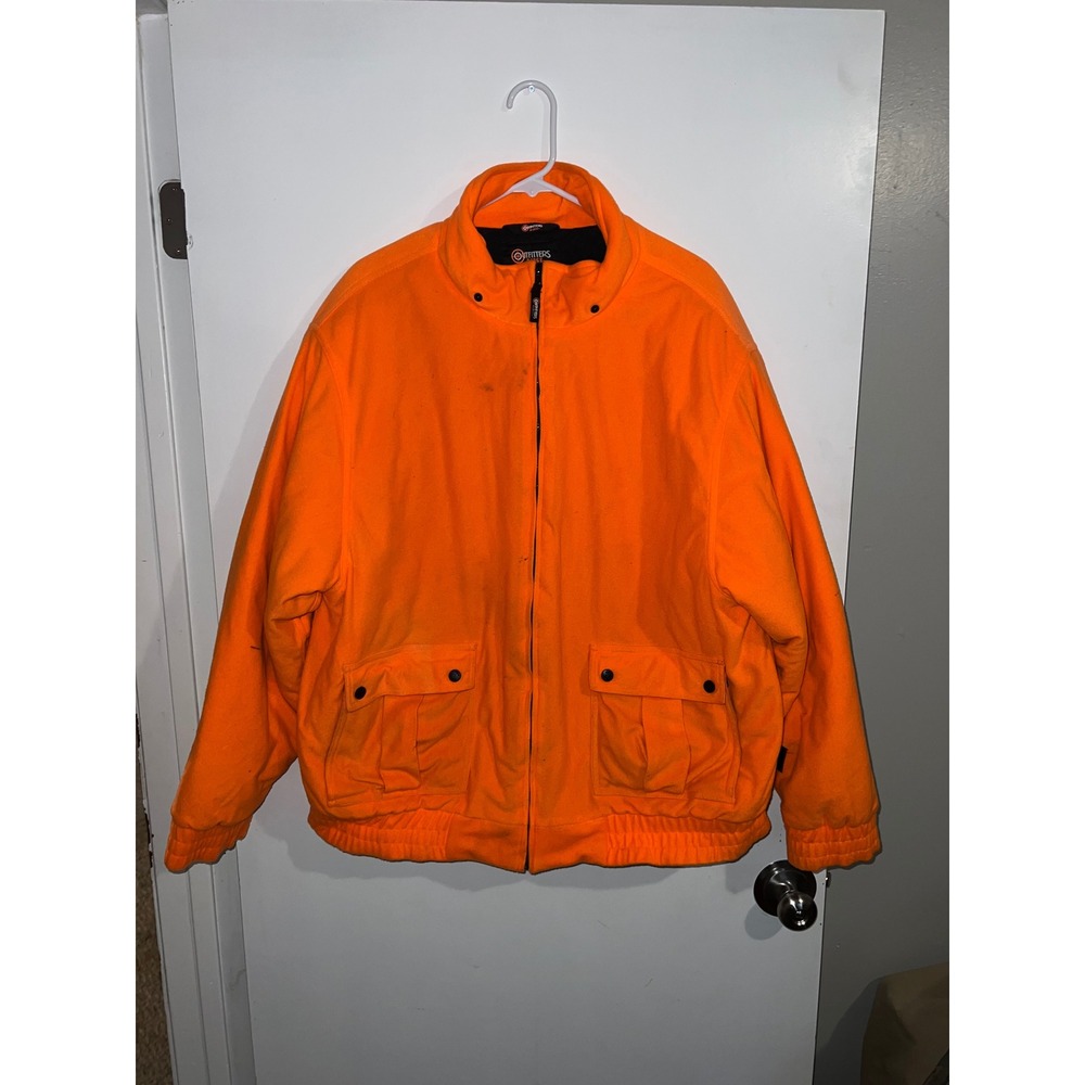 Outfitters Ridge Mens XL Blaze Orange Hunting Jacket Quilted Fleece OR37M405